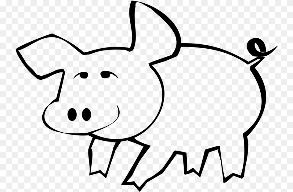 Guinea Pig Drawing Coloring Book Piggy Bank Commercial Outlines Of A Pig, Gray Free Png