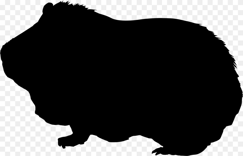 Guinea Pig Silhouette Guinea Pig Silhouette Clipart, Gray Free Png