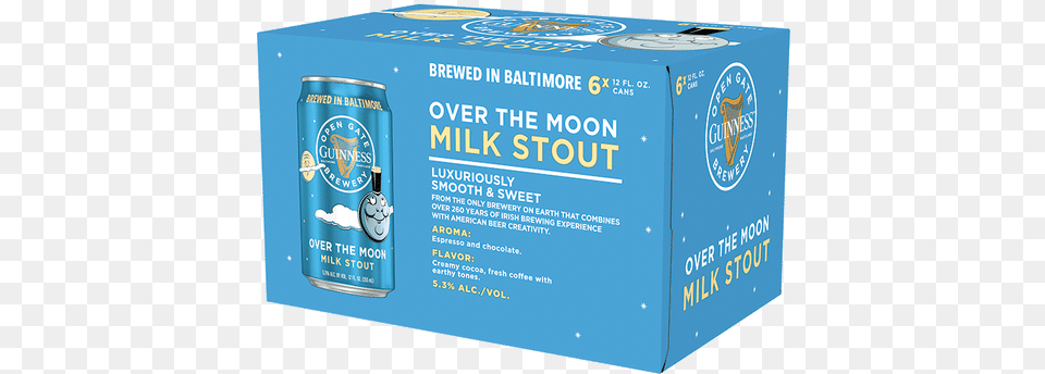 Guinness Over The Moon Milk Stout Box, Can, Tin Free Png Download