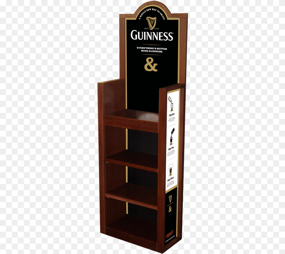 Guinness Wooden Rack Shelf, Cabinet, Furniture Png