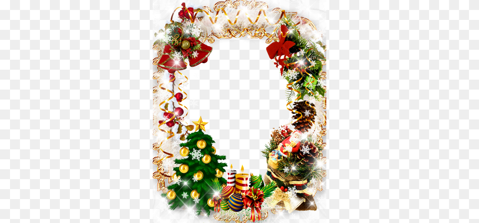 Guirnalda De La Navidad Christmas Tree Oval Car Magnet, Birthday Cake, Cake, Cream, Dessert Free Png Download