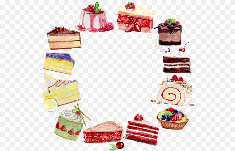 Guirnalda Sticker Freetoedit Cakes Watercolorcake Birthday Cake Watercolor Painting, Icing, Torte, Food, Dessert Free Transparent Png