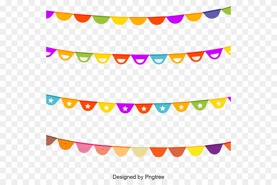 Guirnaldas De Colores Para Una Fiesta De, Pattern Free Png