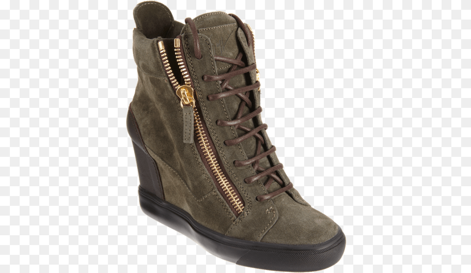 Guiseppe Zanotti Wedge Zip Sneaker Giuseppe Zanotti, Clothing, Footwear, Shoe, Suede Png Image