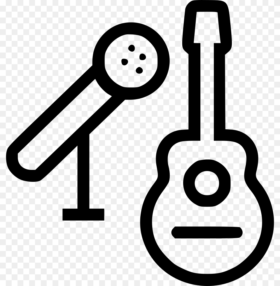 Guitar And Mic Comments Transparent Icon Mic, Electrical Device, Microphone, Device, Grass Png