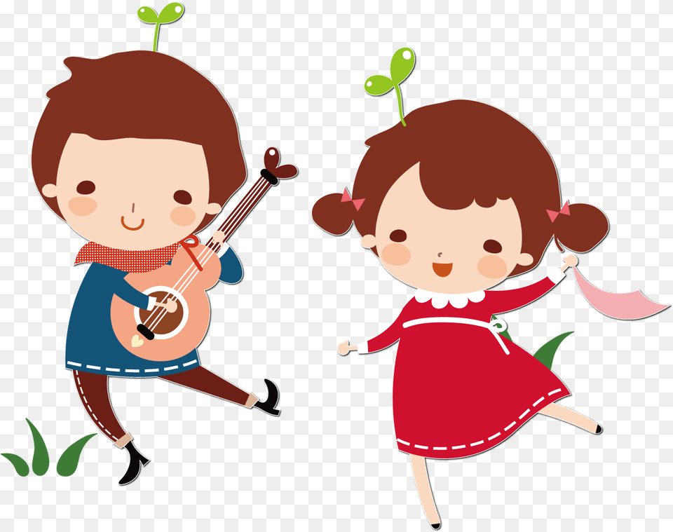 Guitar Cartoon Child Illustration Imagenes De Cantando Y Bailando, Baby, Person, Face, Head Free Png