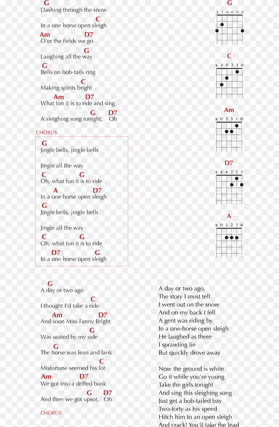 Guitar Chords For The Christmas Song Jingle Bells Guitar Jingle Bell Chords, Page, Text, City Free Png