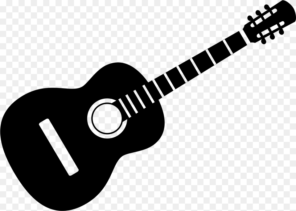 Guitar Clip Art Black And White Guitar Clipart Black And White, Gray Free Transparent Png