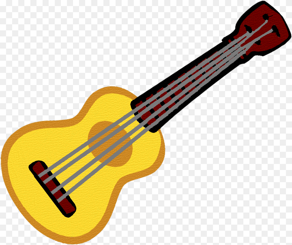 Guitar Clip Art Image Black, Bass Guitar, Musical Instrument Free Transparent Png