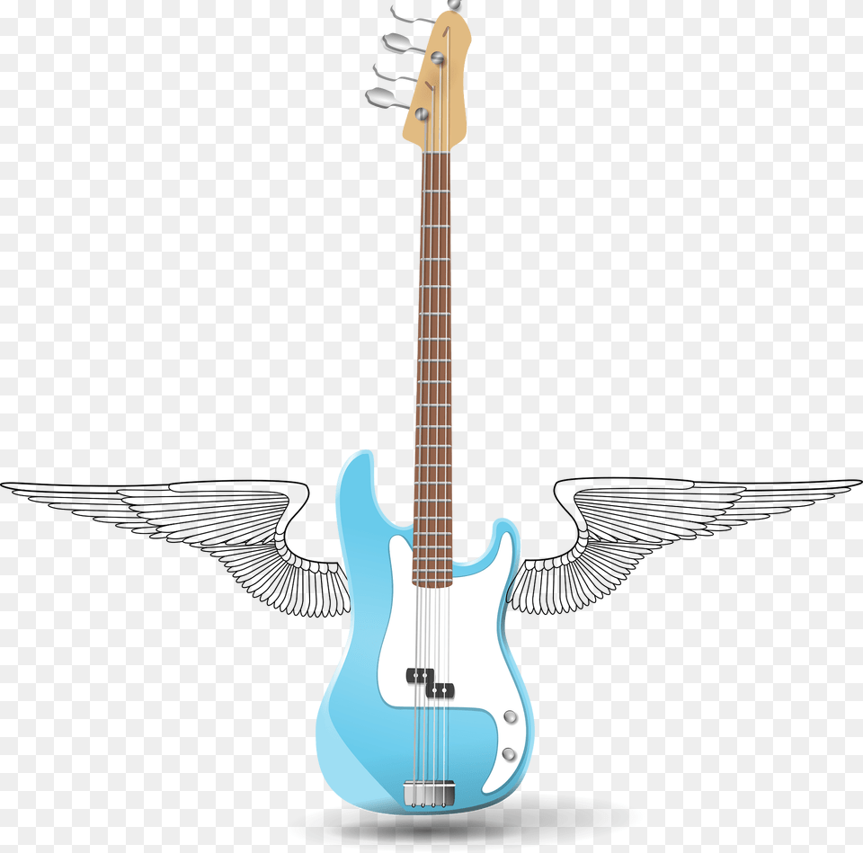 Guitar Clipart, Bass Guitar, Musical Instrument, Animal, Bird Png