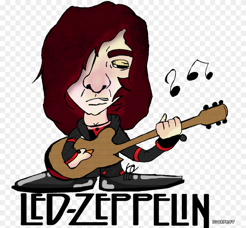 Guitar Clipart Bitmap Funny Led Zeppelin T Shirt, Person, Face, Head, Performer Png