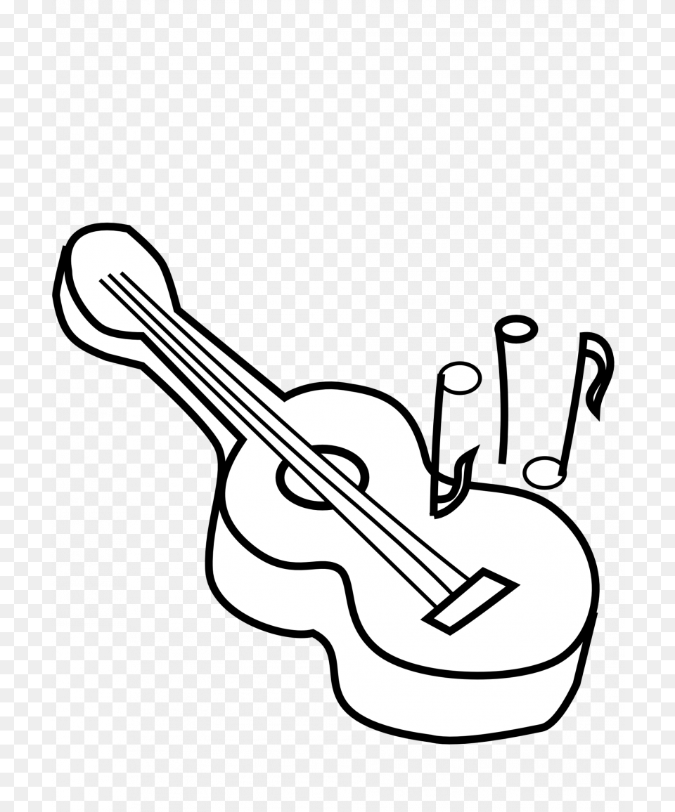 Guitar Clipart Black And White Guitar Clipart, Smoke Pipe, Musical Instrument, Violin Free Png