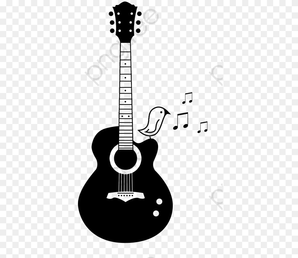 Guitar Clipart Simple Simple Guitar Tattoo Designs, Musical Instrument Png Image