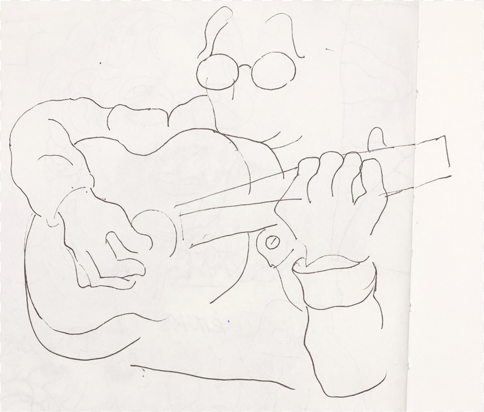 Guitar Dory Sketch, Art, Drawing, Baby, Person Png Image