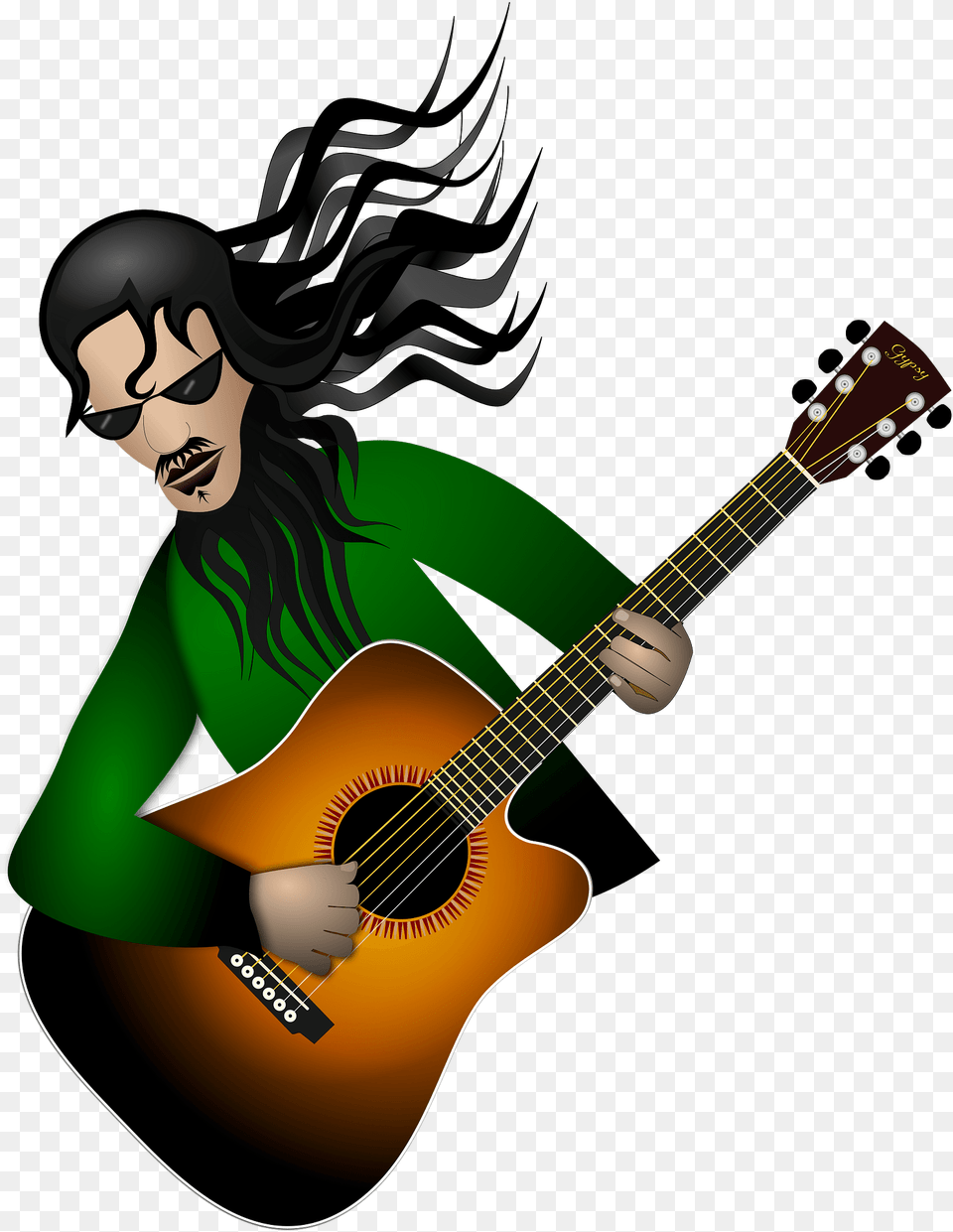 Guitar Dude Clipart, Musical Instrument, Person, Performer, Musician Png Image