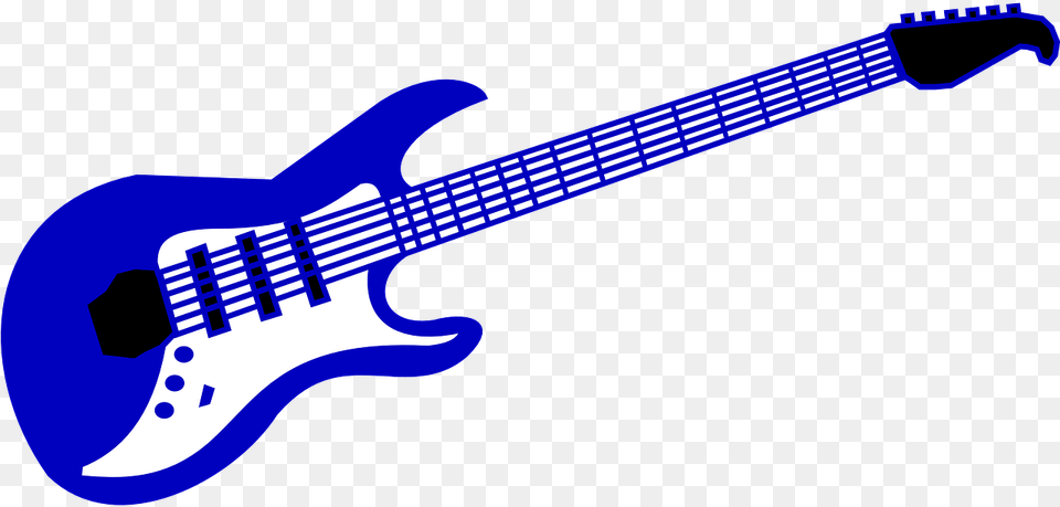 Guitar Electric Black Blue Rock And Roll Guitar, Bass Guitar, Musical Instrument, Electric Guitar Free Png Download