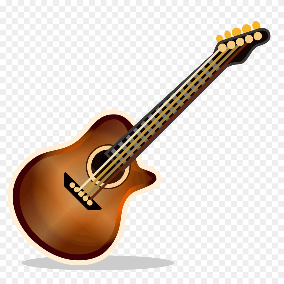 Guitar Emoji Clipart, Musical Instrument, Mandolin, Bass Guitar Png Image