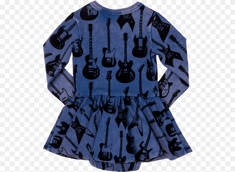 Guitar Hero Baby Waisted Dress Electric Guitar, Clothing, Long Sleeve, Sleeve, Musical Instrument Free Png Download