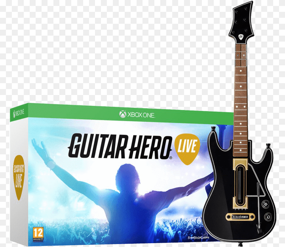 Guitar Hero Live 3e Mint Para Xbox One Xbox 360 Y Guitar Hero Play, Musical Instrument, Adult, Electric Guitar, Male Free Transparent Png