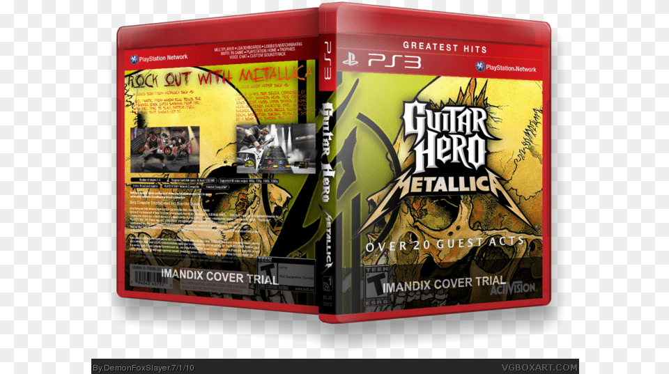 Guitar Hero Metallica Box Art Cover Guitar Hero Box Art, Book, Publication, Person Free Transparent Png