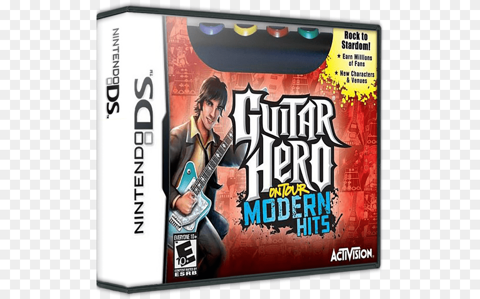 Guitar Hero On Tour Guitar Hero Keyboard Pc, Advertisement, Adult, Person, Woman Free Png
