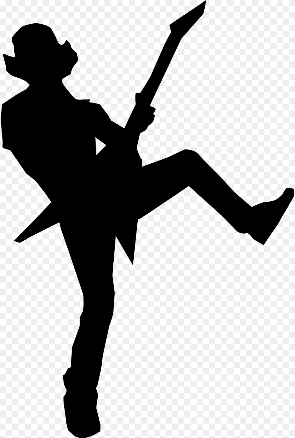 Guitar Hero Silhouette, Adult, Male, Man, Person Free Png Download