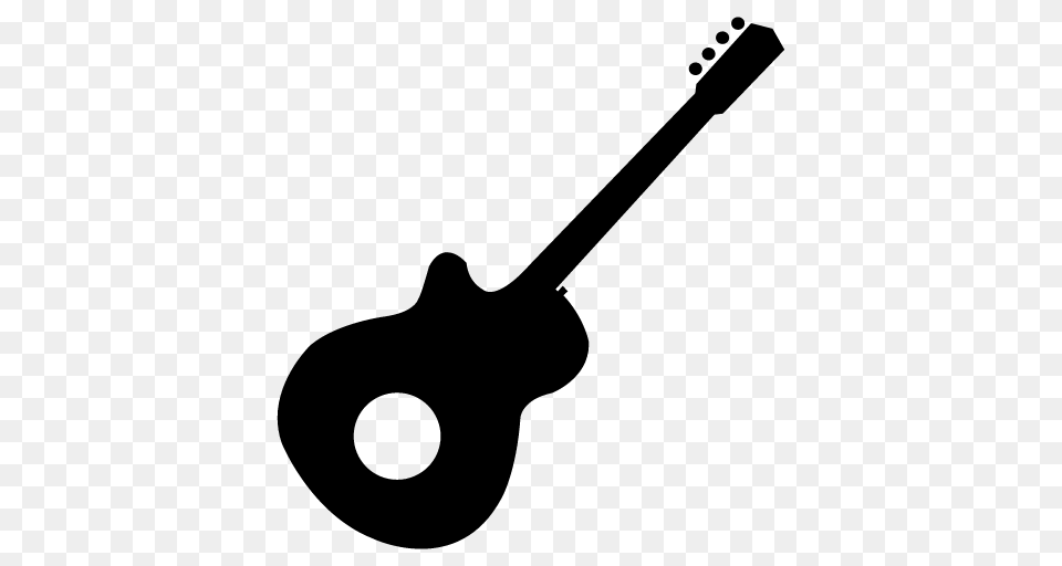 Guitar Icon, Gray Free Png