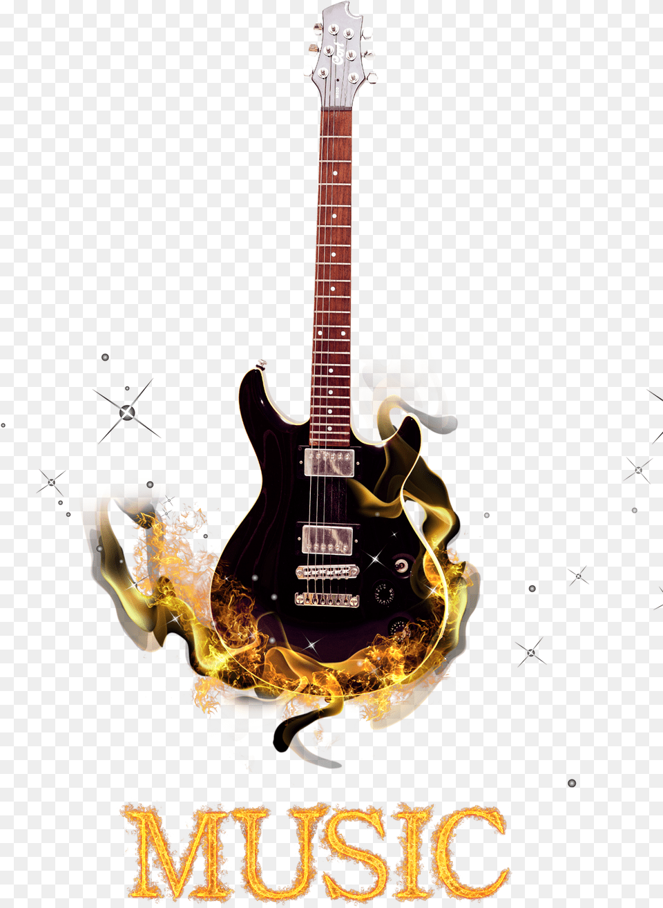 Guitar Instrument Burn Electric Musical Electric Guitar, Musical Instrument, Bass Guitar, Electric Guitar Free Transparent Png