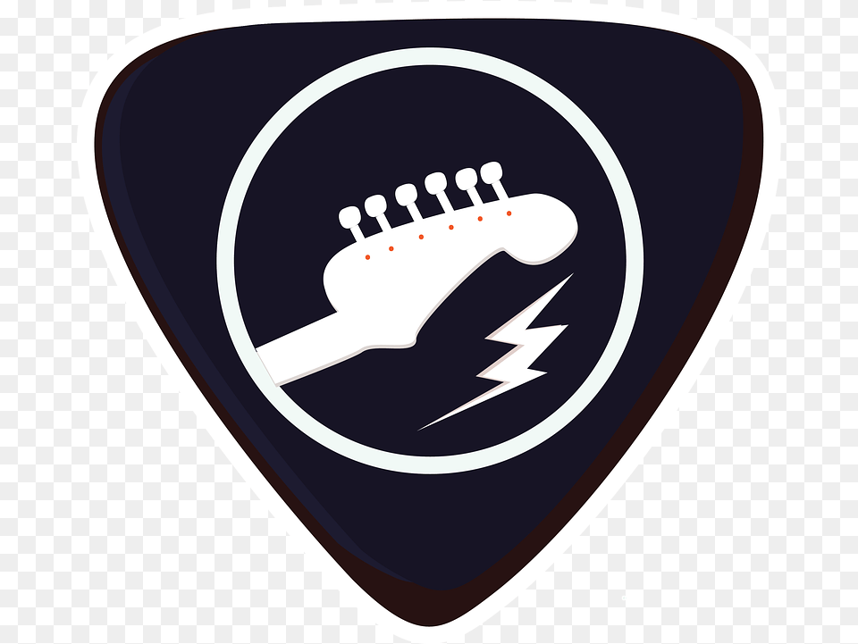 Guitar Logo 7 Image Logo Gitar, Musical Instrument, Plectrum, Disk Free Png