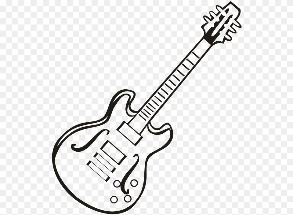 Guitar Music Instrument Music Notes Vector Drawing Bass Guitar, Musical Instrument, Electric Guitar, Bass Guitar Free Png