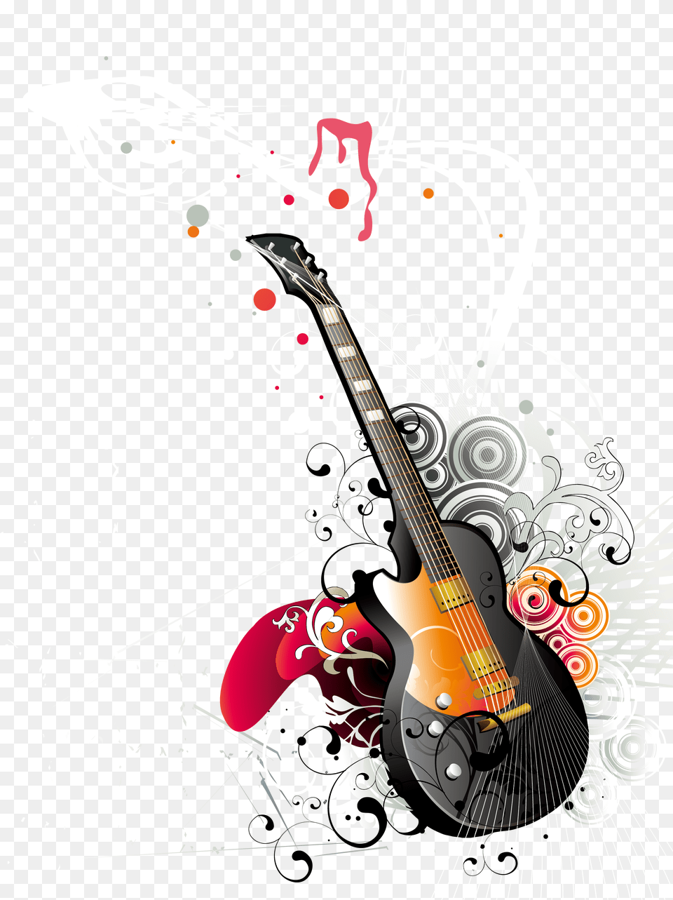 Guitar Musical Instrument Vector Music Clipart, Musical Instrument, Bass Guitar Free Transparent Png