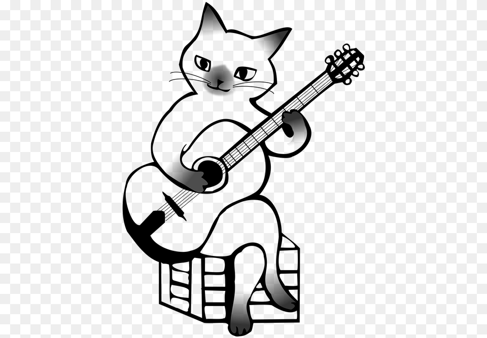 Guitar Musical Instruments Music Jazz Cat Nice Drawings Musical Instruments, Baby, Person Png