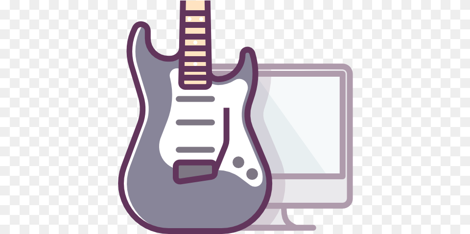 Guitar Pc Computer Music Icon Girly, Electric Guitar, Musical Instrument, Smoke Pipe Free Png Download
