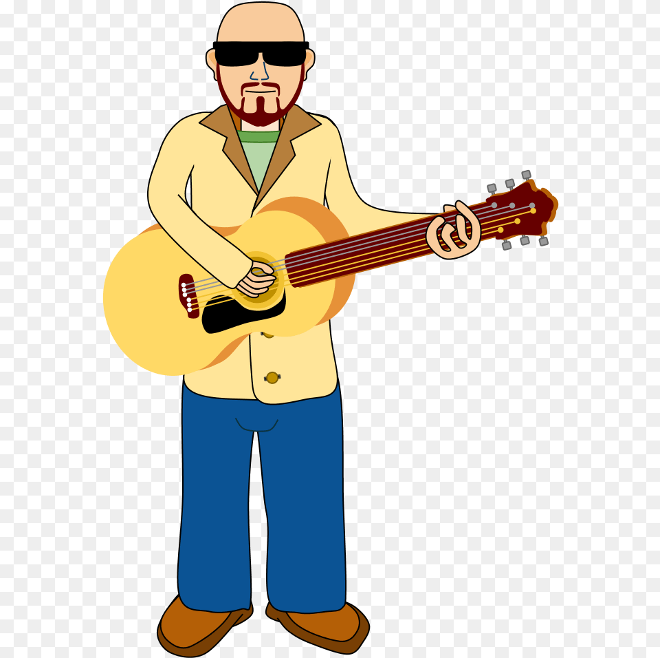 Guitar Player Cartoon, Musical Instrument, Adult, Person, Man Png