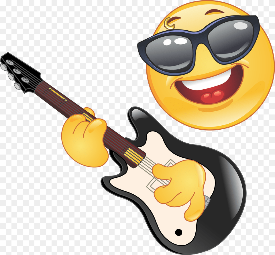 Guitar Player Emoji 25 Decal Rockstar Clipart, Musical Instrument Png