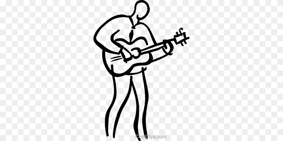 Guitar Player Royalty Free Vector Clip Art Illustration, Musical Instrument, Bass Guitar, Performer, Musician Png Image