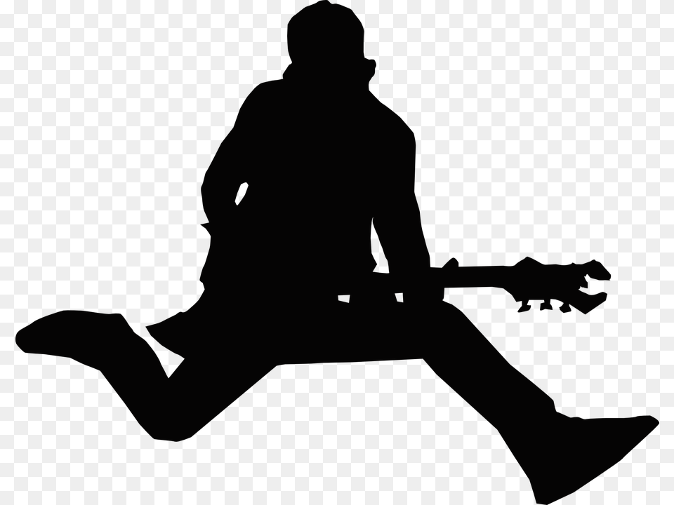 Guitar Player Silhouette Rock Star Clip Art, Musical Instrument, Person, Concert, Crowd Png Image
