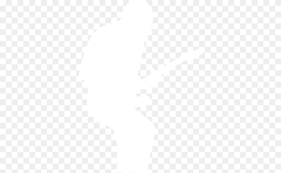 Guitar Player Silhouette White, Cutlery Free Png Download