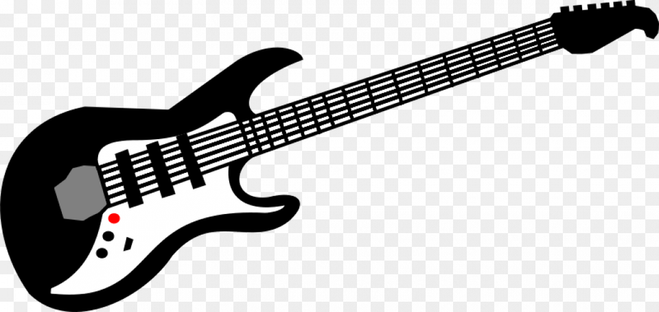 Guitar Silhouette Clip Art, Bass Guitar, Musical Instrument Free Png