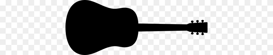 Guitar Silhouette Clip Art Graphics, Gray Free Transparent Png