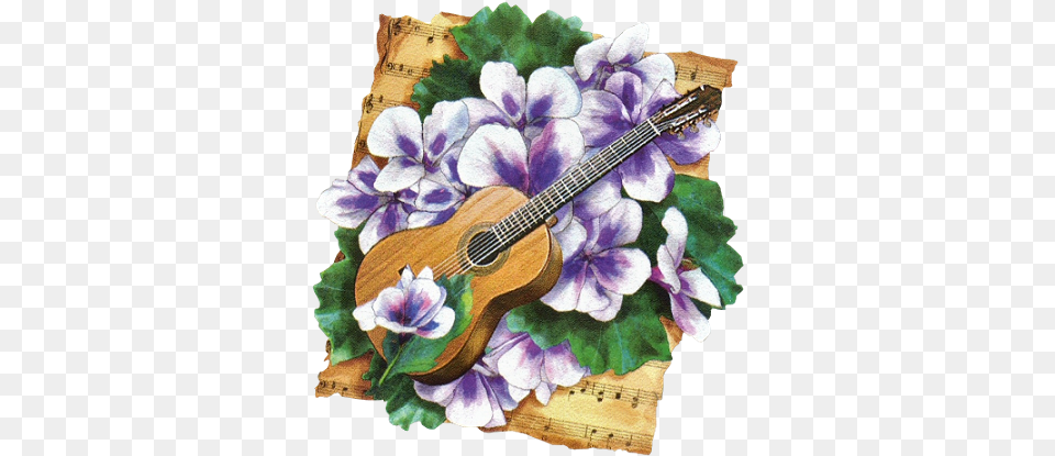 Guitars Artificial Flower, Guitar, Musical Instrument, Plant Png