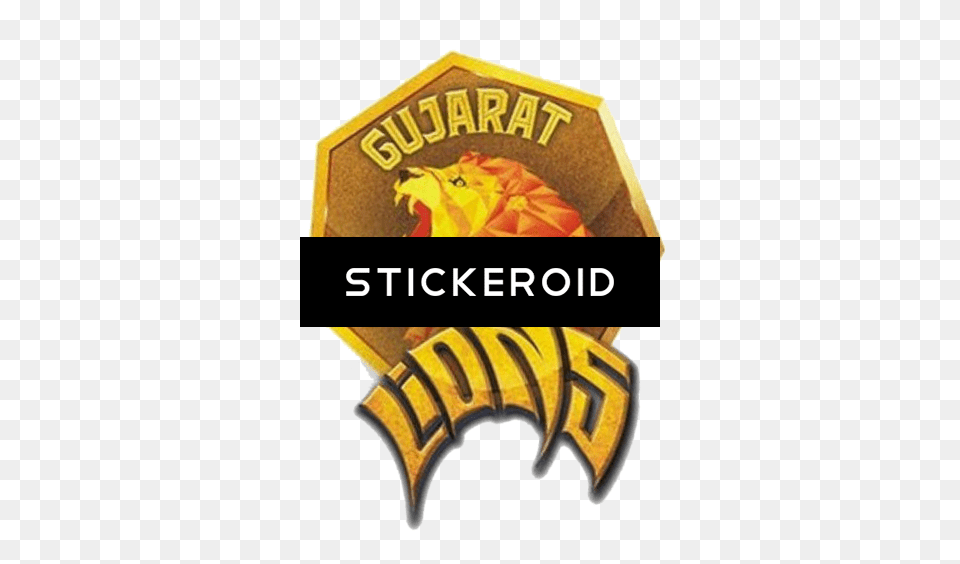 Gujarat Lions Logo Gl Vs Kkr, Badge, Symbol Png