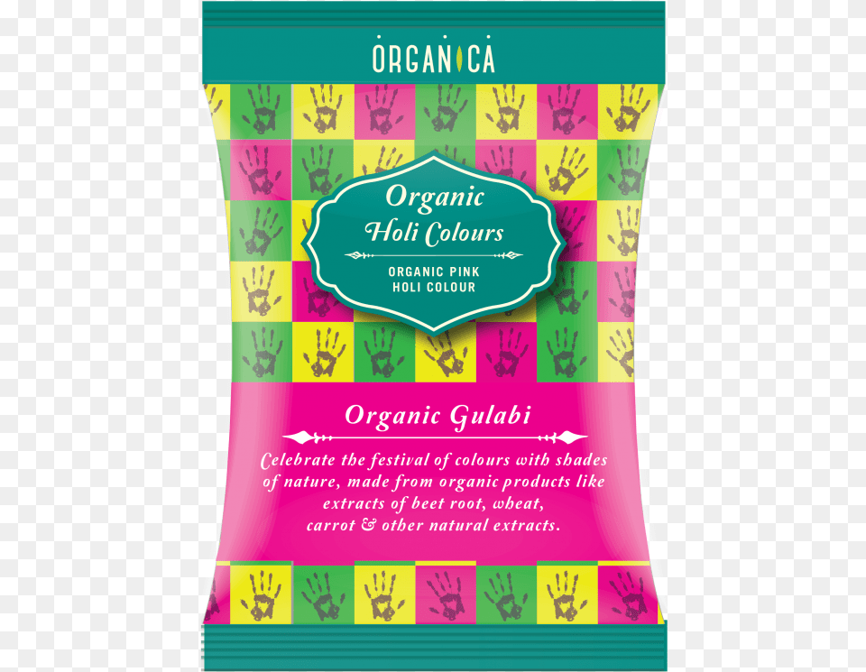 Gulabi Pink Amp Dhani Green Holi Color Organic 100 Natural Holi Colours Pink Organic Gulabi, Advertisement, Poster Free Transparent Png