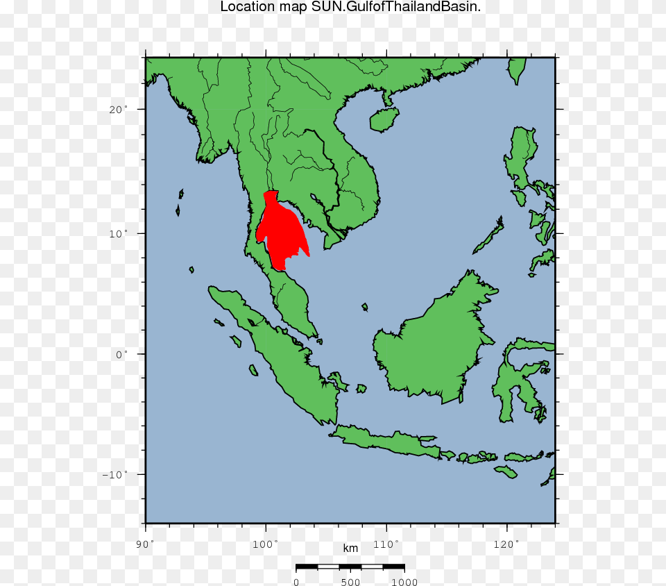 Gulf Of Thailand Basin Location Map Gulf Of Thailand On The Map, Rainforest, Plot, Plant, Outdoors Png Image