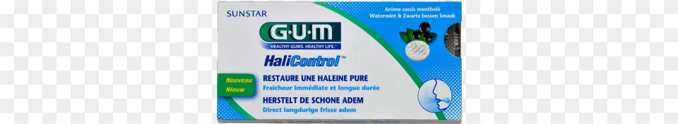 Gum Halicontrol 10 Pastilles Without Sugar, Toothpaste, Text Png Image