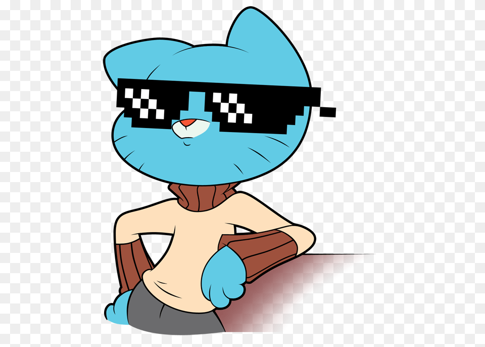 Gumball Deal With It, Cartoon, Baby, Person Free Png Download