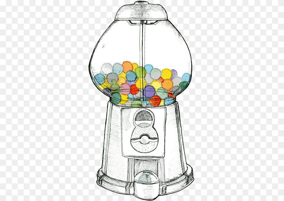 Gumball Love Illustration Watercolor Illustration Gum Ball Machine, Lamp Png Image