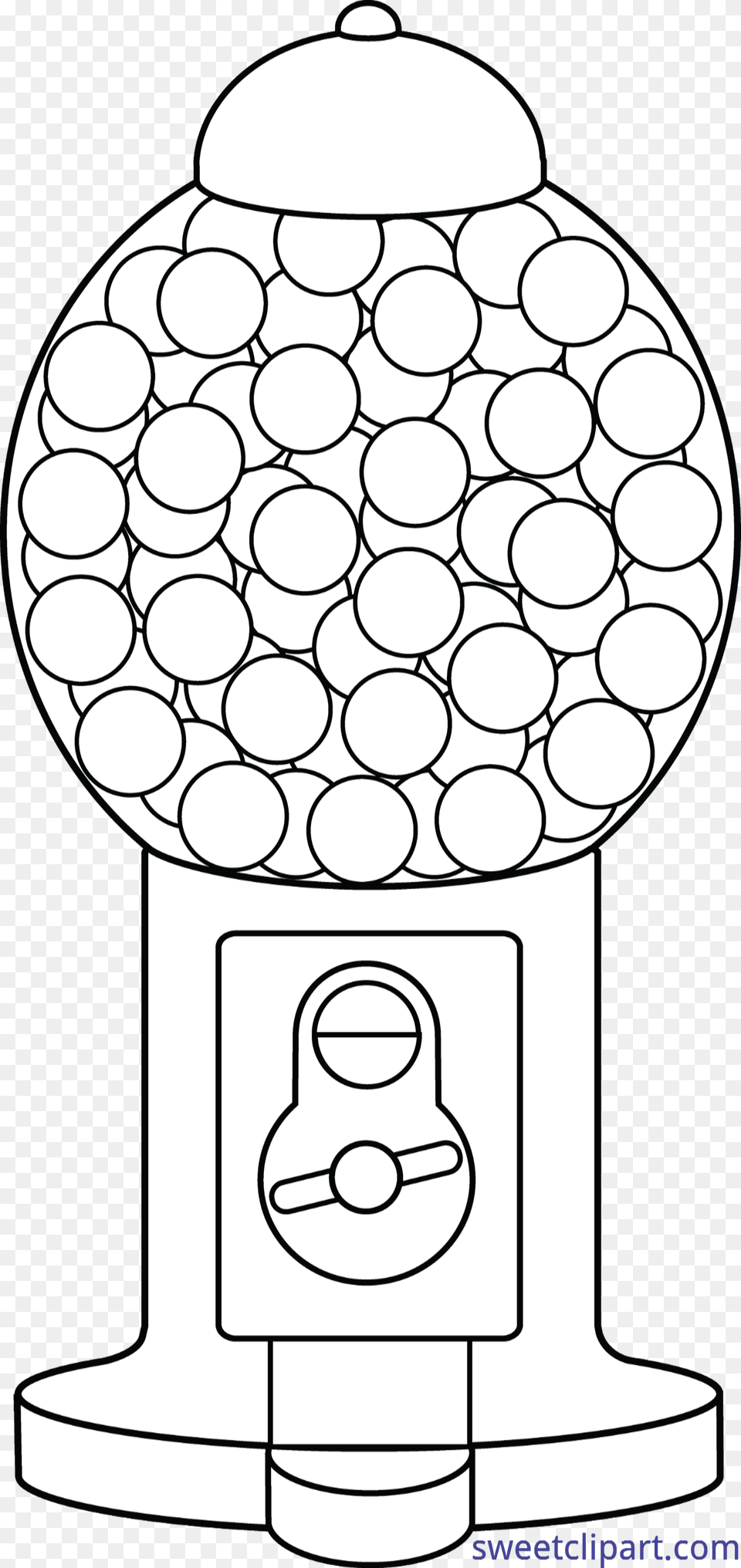 Gumball Machine Coloring Page, Lamp, Sphere, Jar, Face Free Png