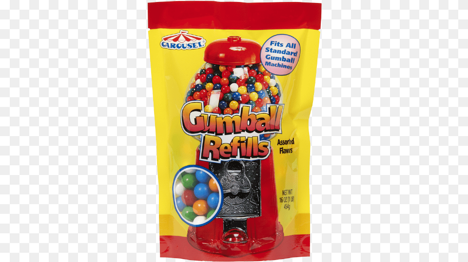 Gumball Refill Bag Carousel Assorted Gumballs Refill 16 Oz, Food, Sweets, Candy, Ketchup Free Transparent Png