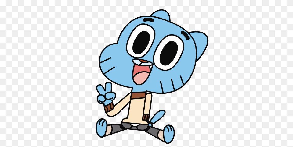 Gumball Watterson The Amazing World Of Gumball Know Your Meme, Cartoon, Device, Grass, Lawn Png Image